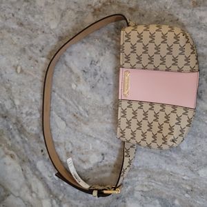 Michael Kors Women’s Attached Fanny Pack Belt Classic Khaki/Pink S/M
